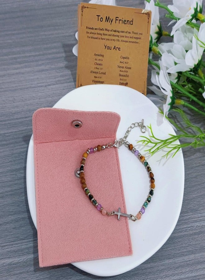 OVIFICEA Friendship Gifts Cross Bracelet for Women, Christian Gifts for Sister in Christ, Charm Bracelets for Best Friend, Daughter,Granddaughter, Mom on Birthday Christmas Baptism Easter Graduation - Image 5